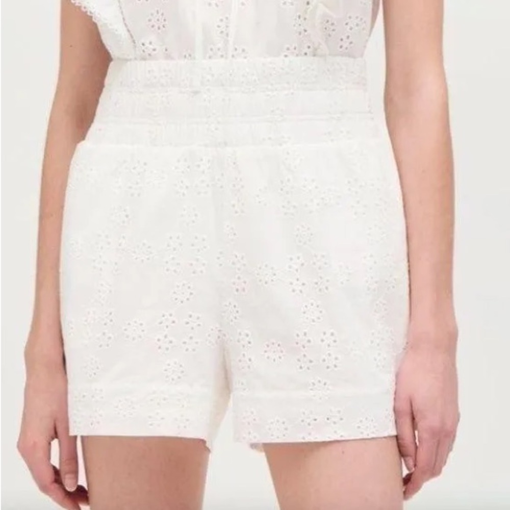 NWT HILL HOUSE HOME The Eyelet Livie Nap Shorts in White Eyelet - Picture 4 of 12